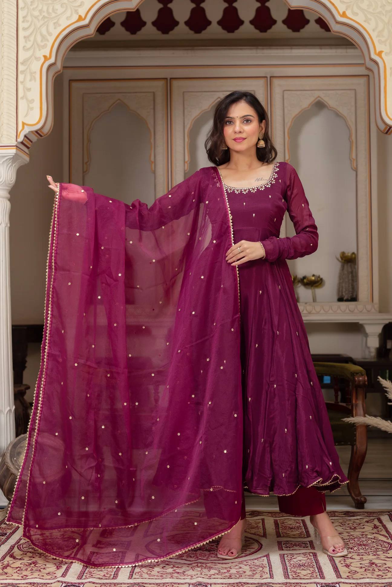 Graceful Traditional Dress with Stunning Embellishments