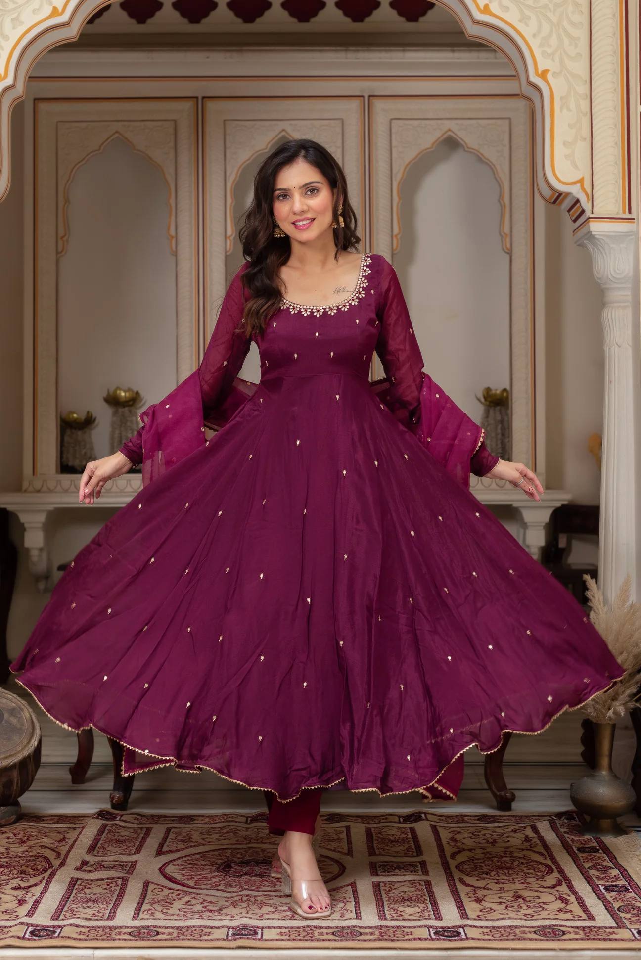 Graceful Traditional Dress with Stunning Embellishments