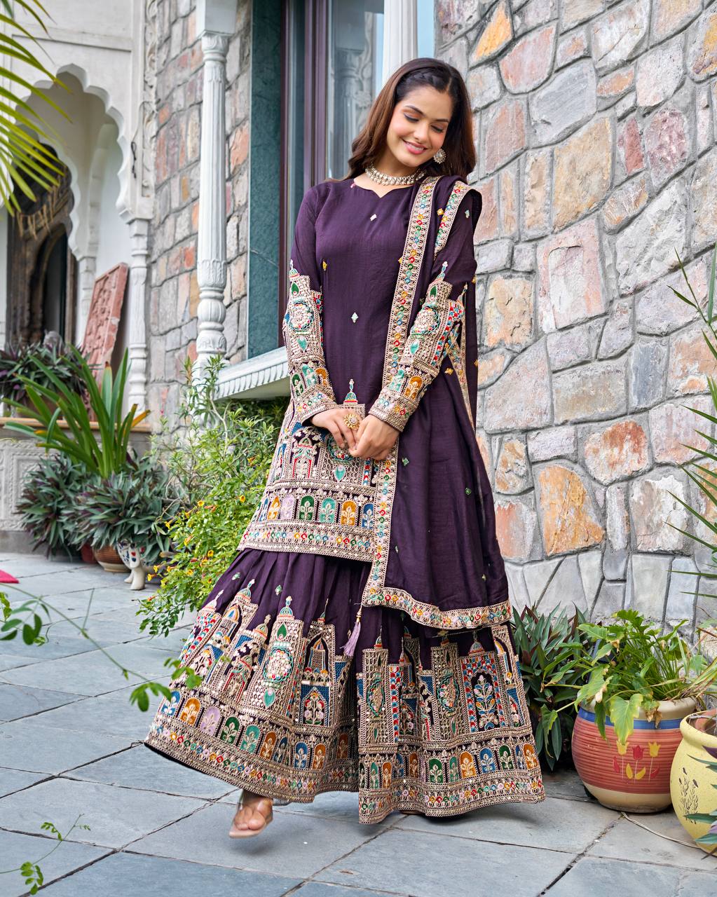 Timeless Tradition Embroidered Ethnic Wear