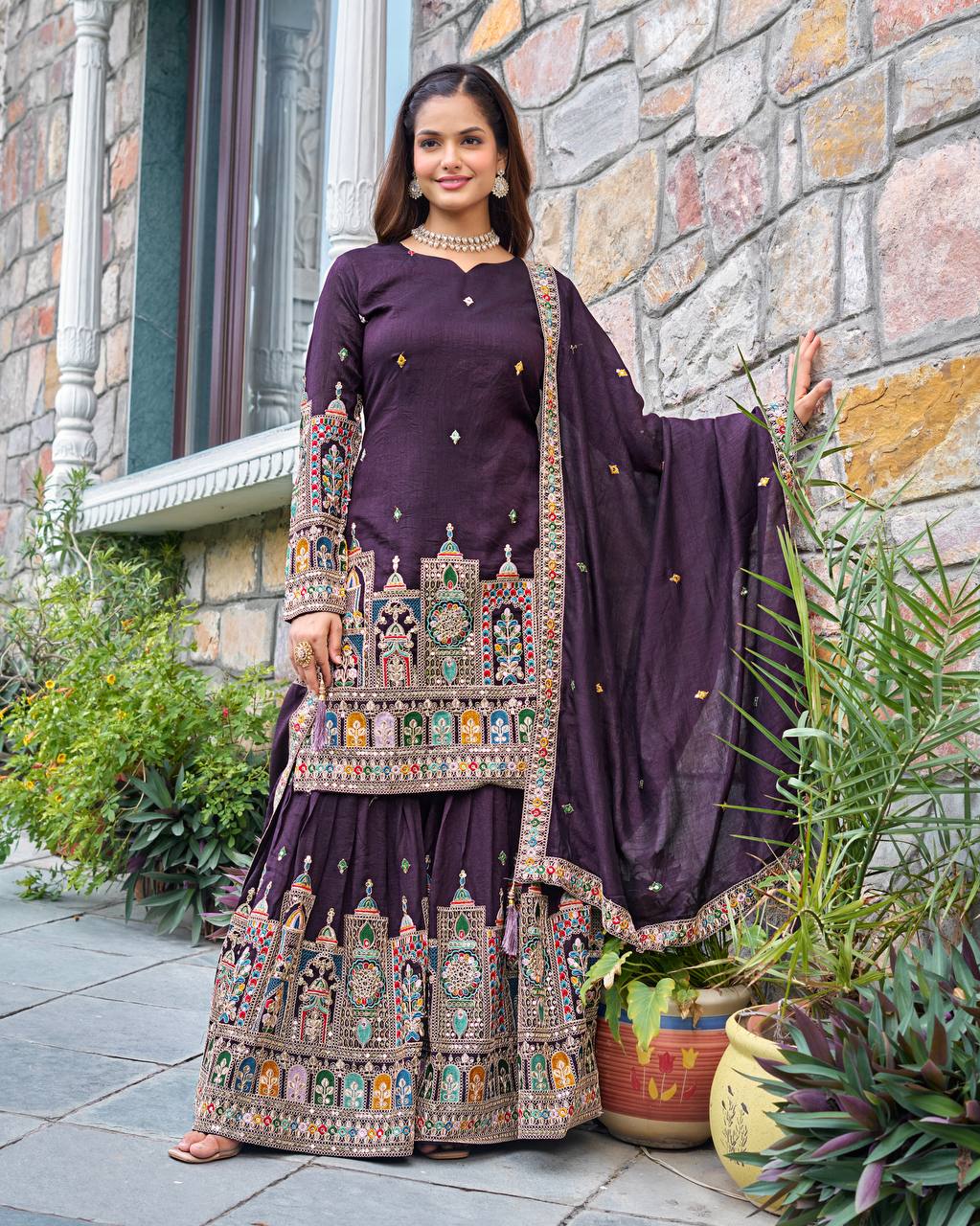 Timeless Tradition Embroidered Ethnic Wear