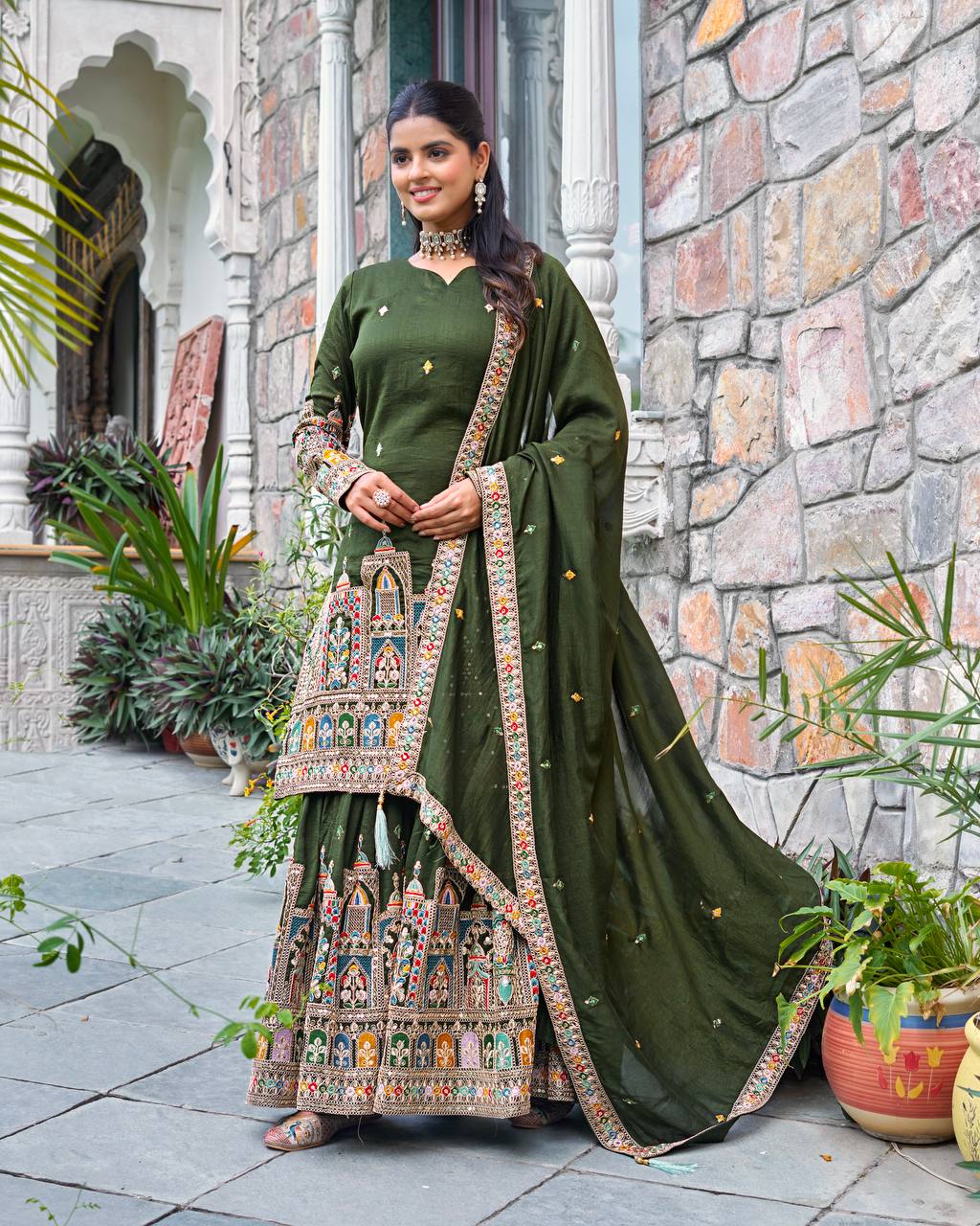 Timeless Tradition Embroidered Ethnic Wear