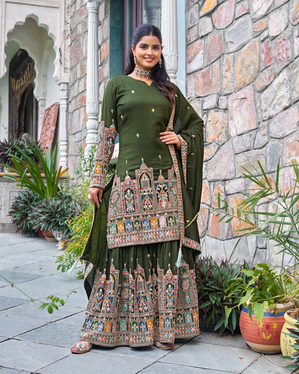Timeless Tradition Embroidered Ethnic Wear