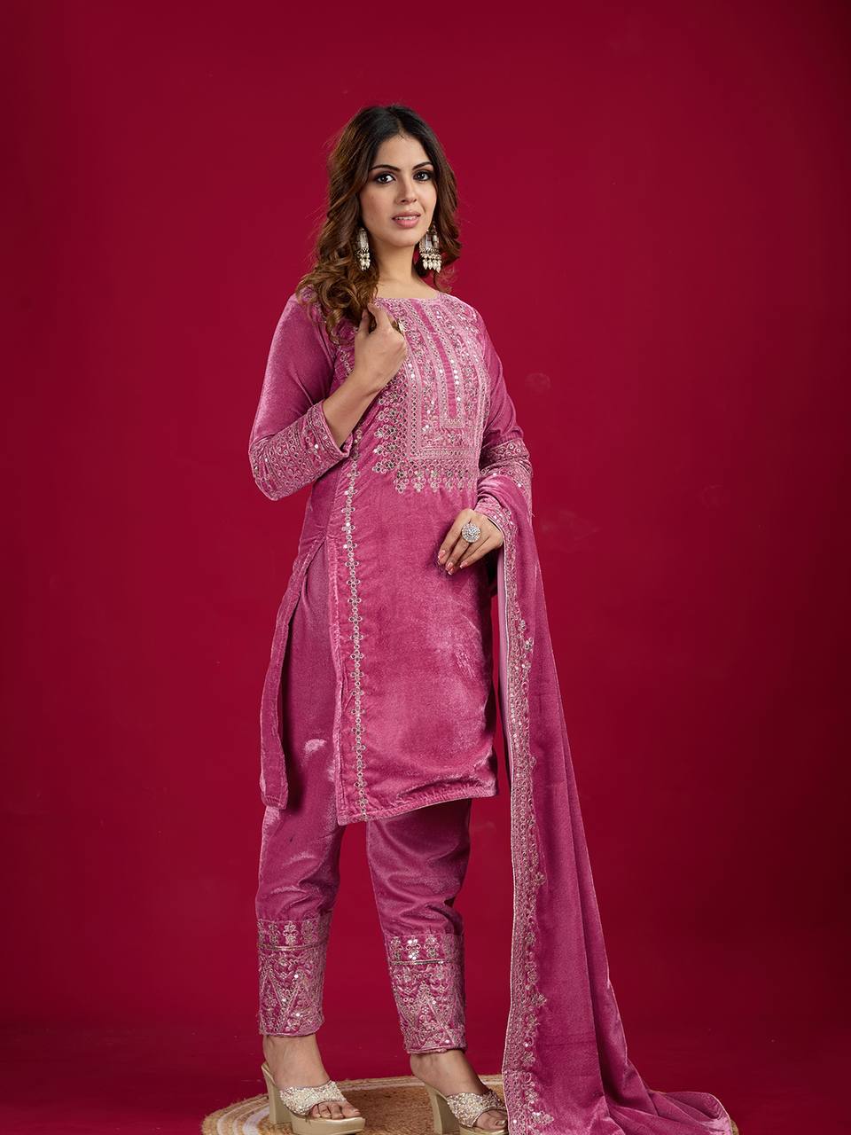 New Designer Party Wear Look Top-Dupatta and Fully Stiched Bottom