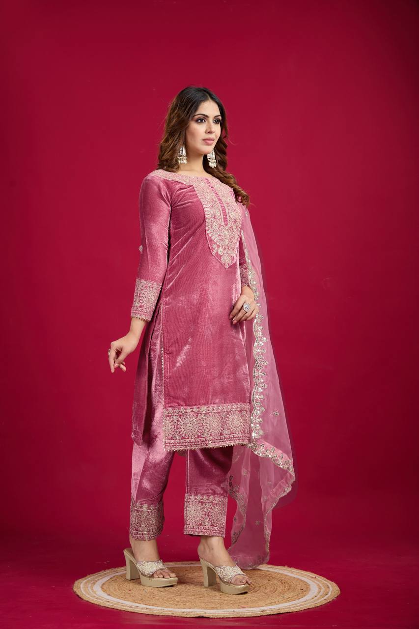 Launching New Designer Party Wear Look Top-Dupatta and Fully Stiched Bottom