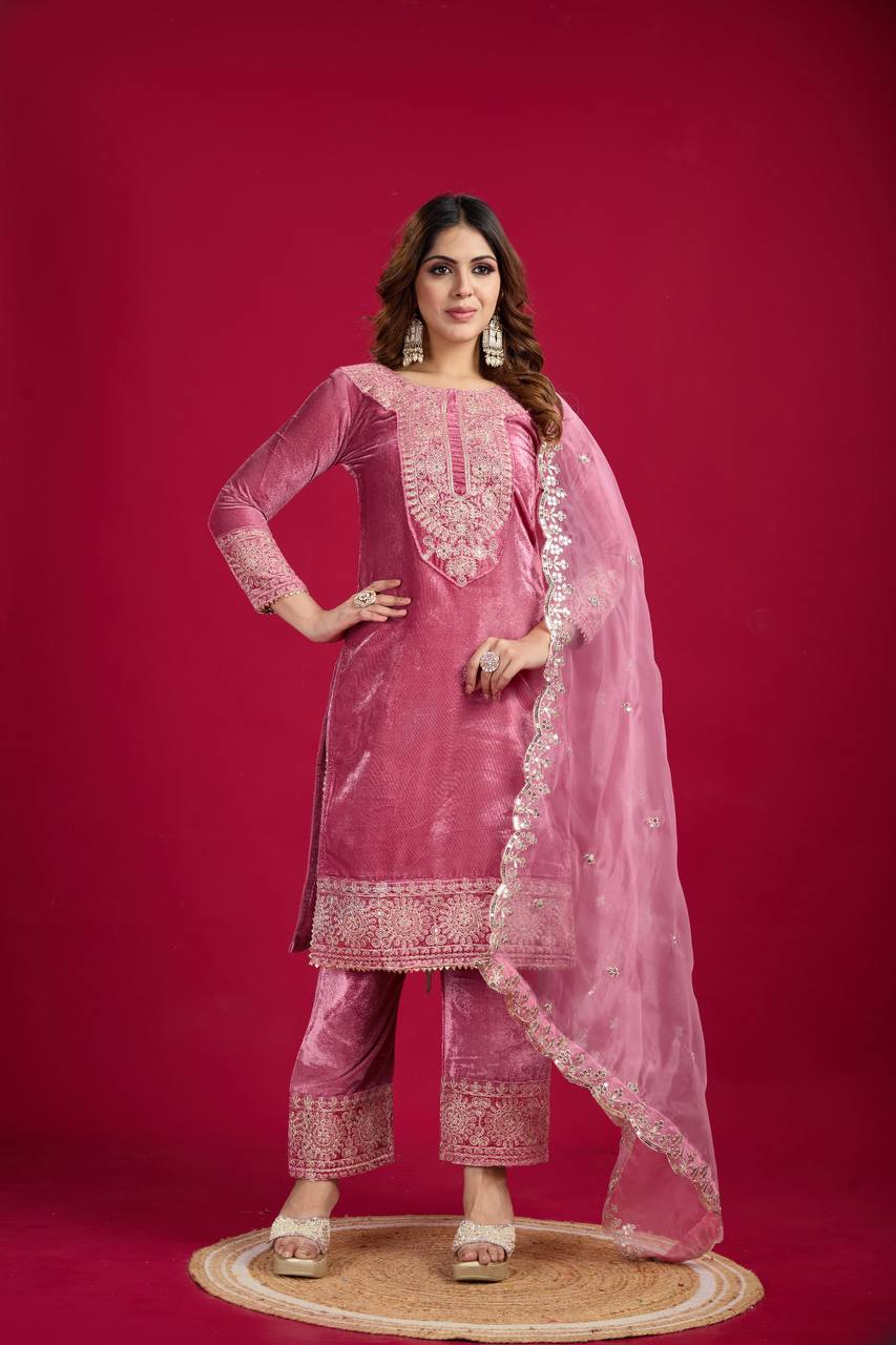 Launching New Designer Party Wear Look Top-Dupatta and Fully Stiched Bottom