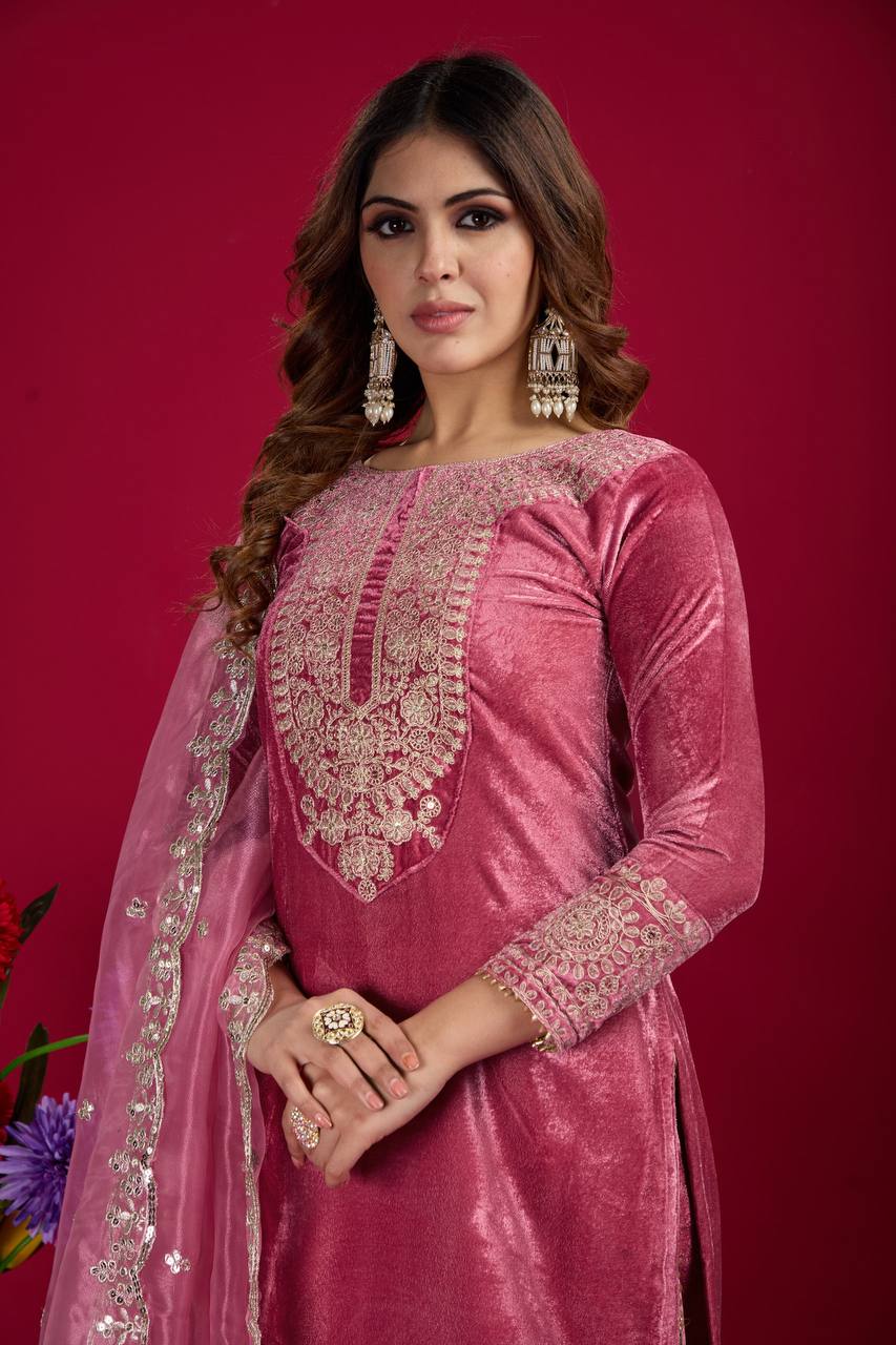 Launching New Designer Party Wear Look Top-Dupatta and Fully Stiched Bottom