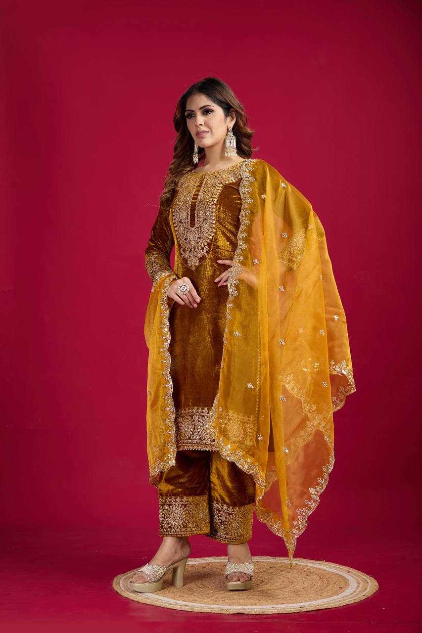 Launching New Designer Party Wear Look Top-Dupatta and Fully Stiched Bottom