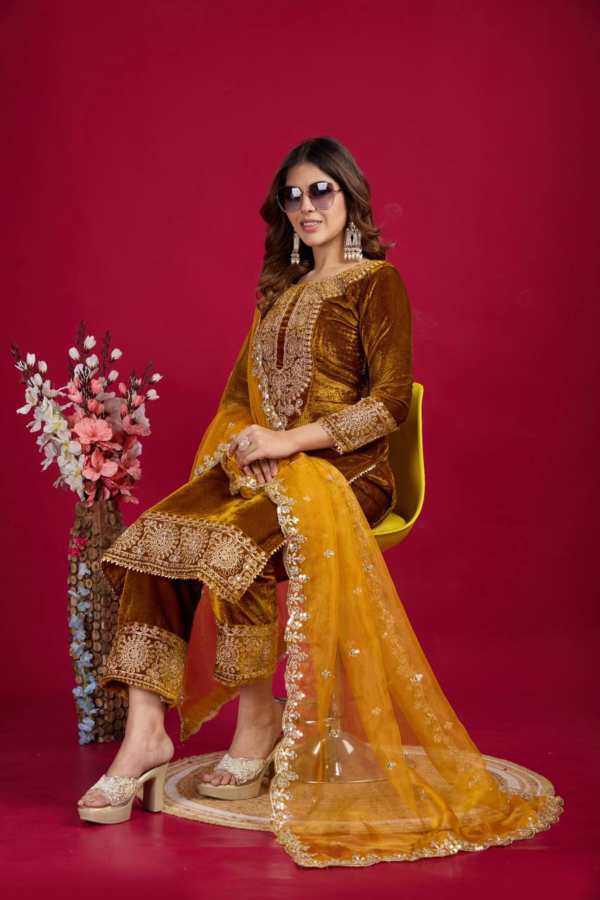 Launching New Designer Party Wear Look Top-Dupatta and Fully Stiched Bottom