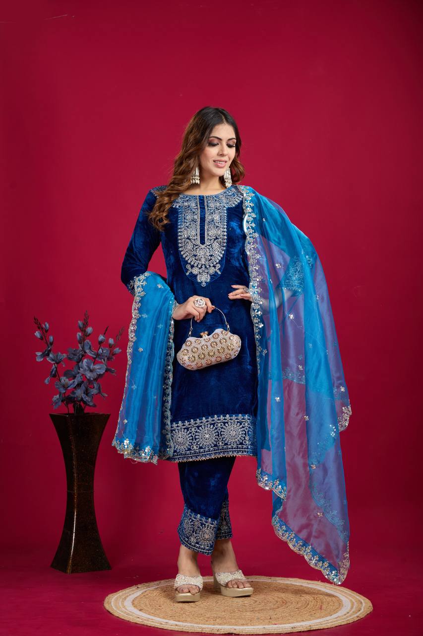 Launching New Designer Party Wear Look Top-Dupatta and Fully Stiched Bottom