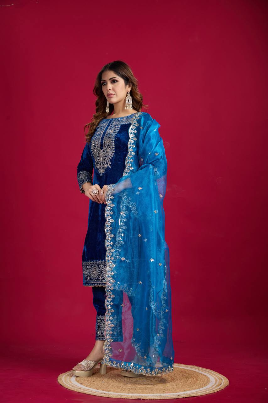 Launching New Designer Party Wear Look Top-Dupatta and Fully Stiched Bottom