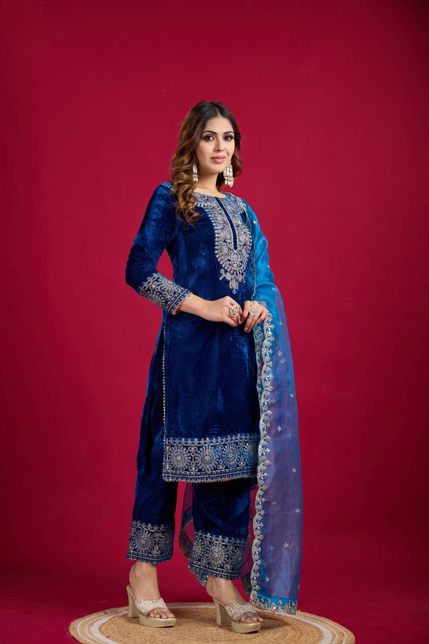 Launching New Designer Party Wear Look Top-Dupatta and Fully Stiched Bottom