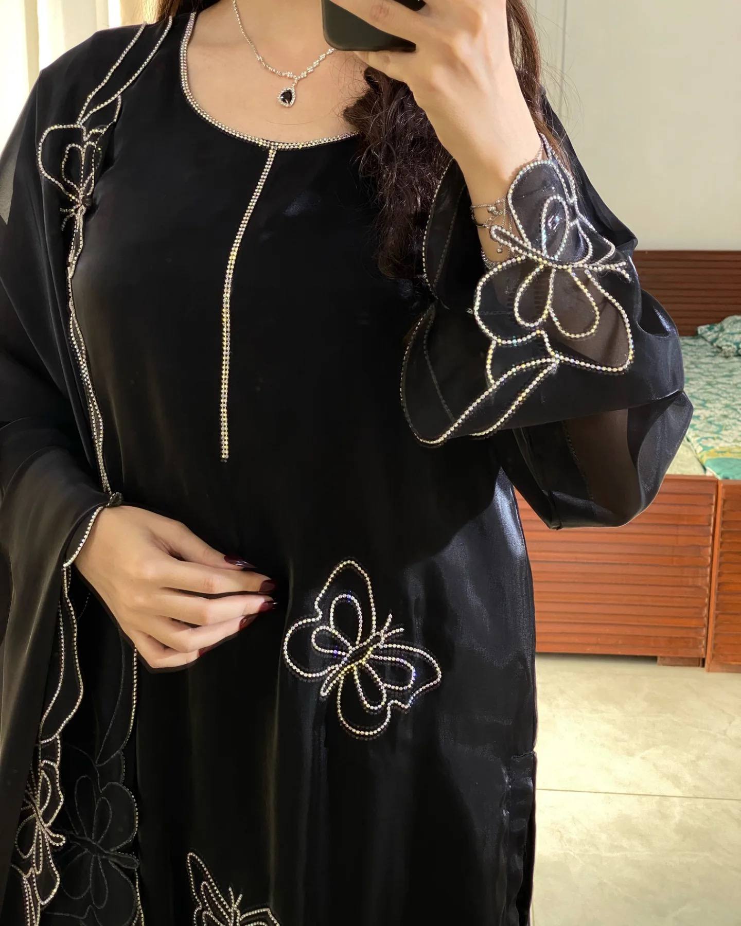 Stylish Butterfly Print Cover-Up Dress