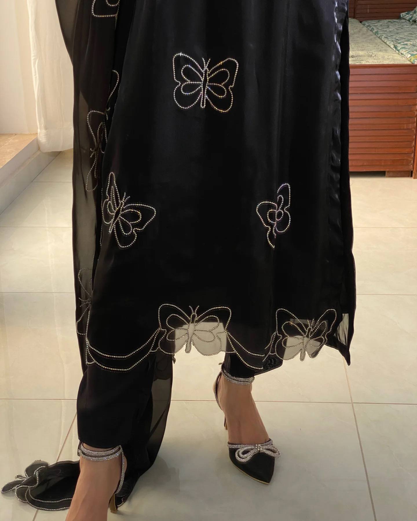 Stylish Butterfly Print Cover-Up Dress