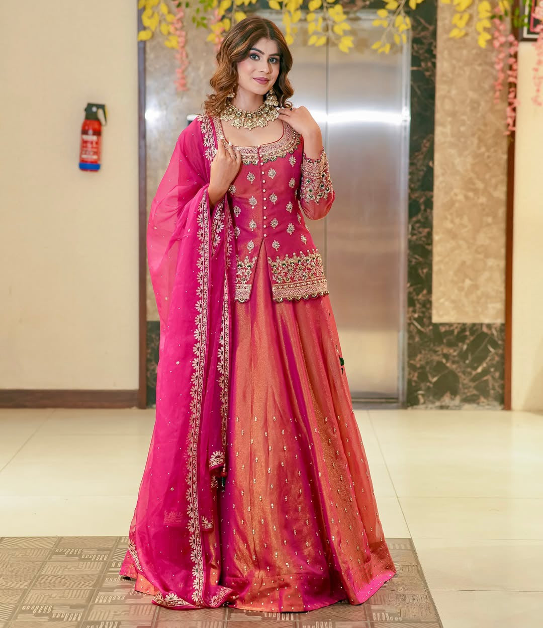 Royal Festive Lehenga Choli Pair with Handcrafted Detailing