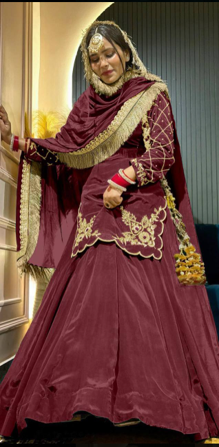 Regal Zari and Stone Embellished Hand work.