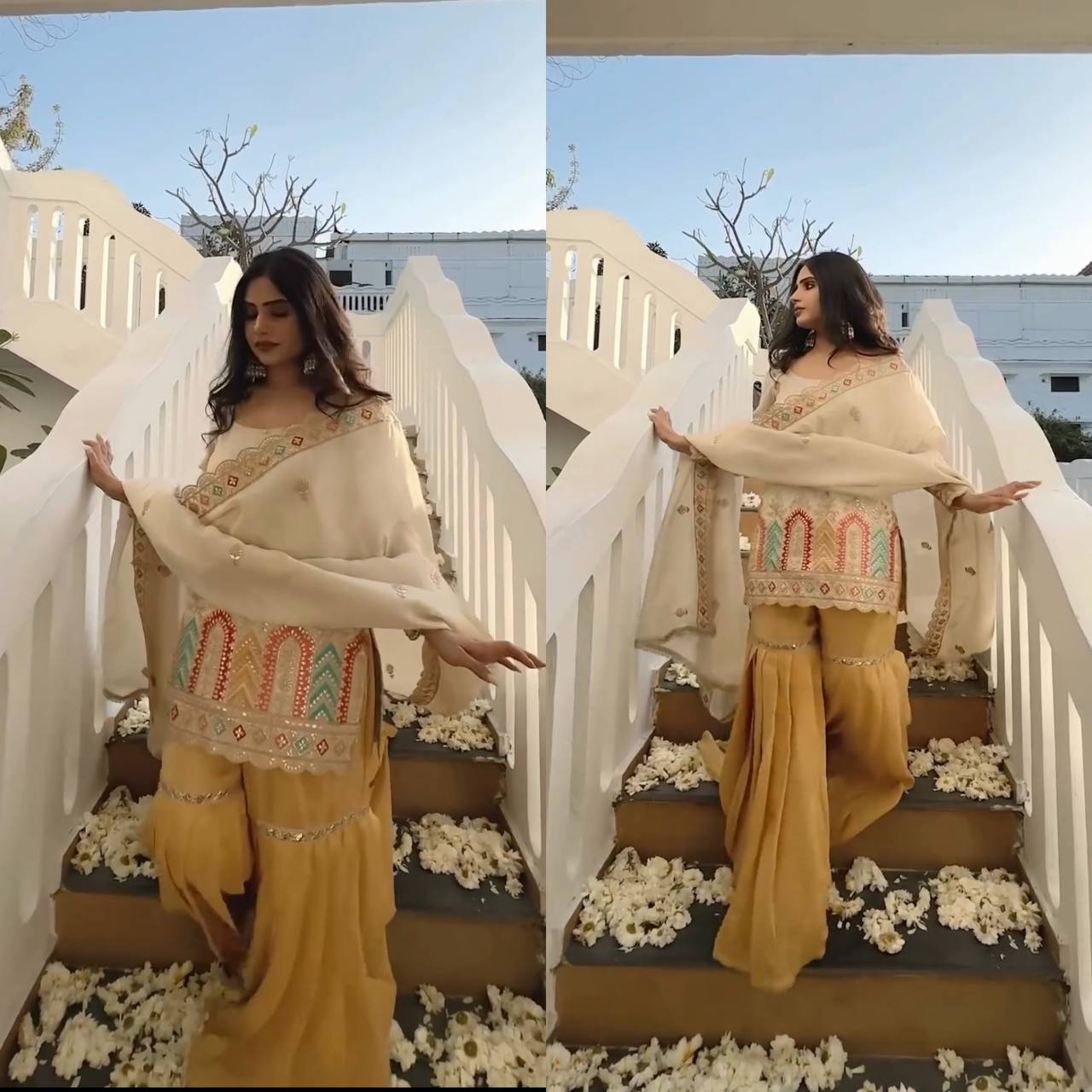 💥*Launching New Designer Party Wear Look Top , Sharara Plazzo  and Dupatta*👌❤️